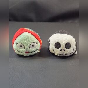 Disney 3" Jack & Sally Tsum Tsum Mini Plush Set Of 2 Nightmare Before Christmas